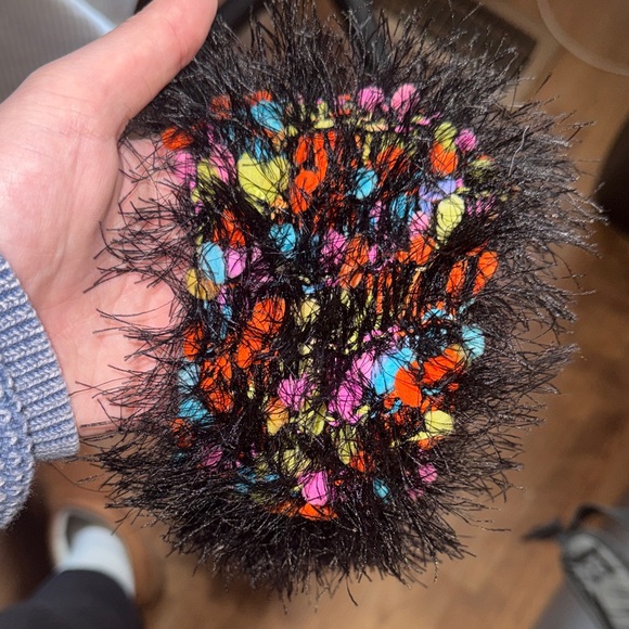 None Accessories - Women’s or Girl’s Fuzzy Multicolor Y2K Scarf